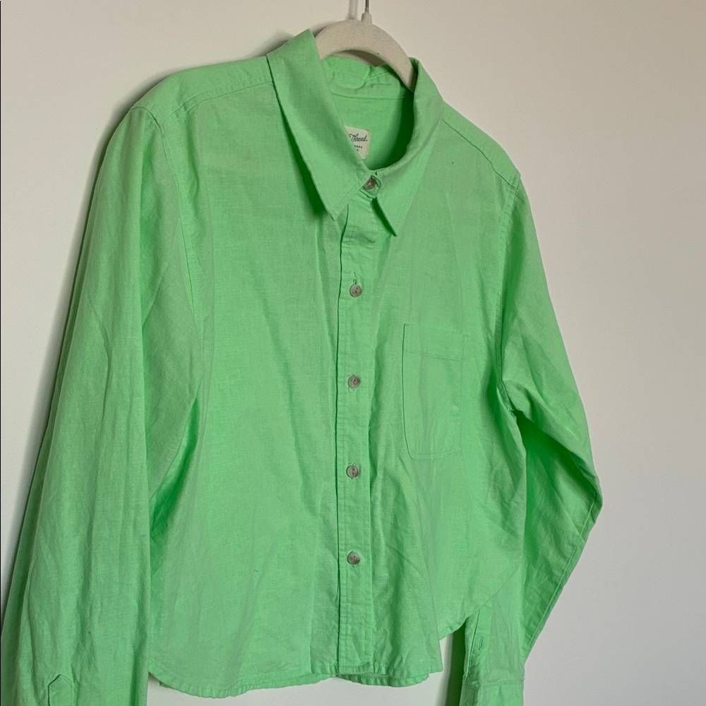Universal Thread Lime Green Button-Down Shirt - image 3